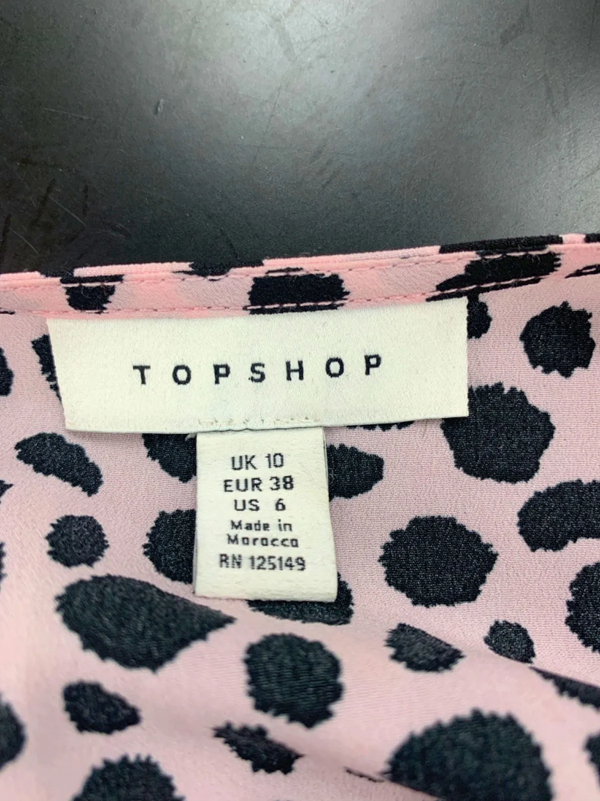 Topshop Pink Leopard Print Midi Dress UK 10