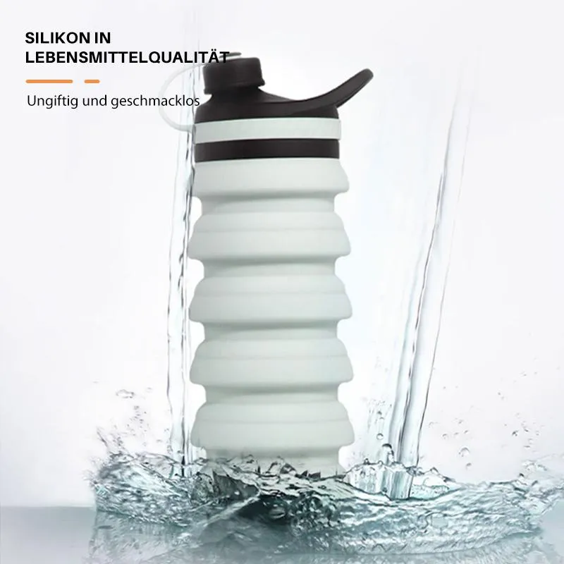 Tragbare faltbare Silikonflasche