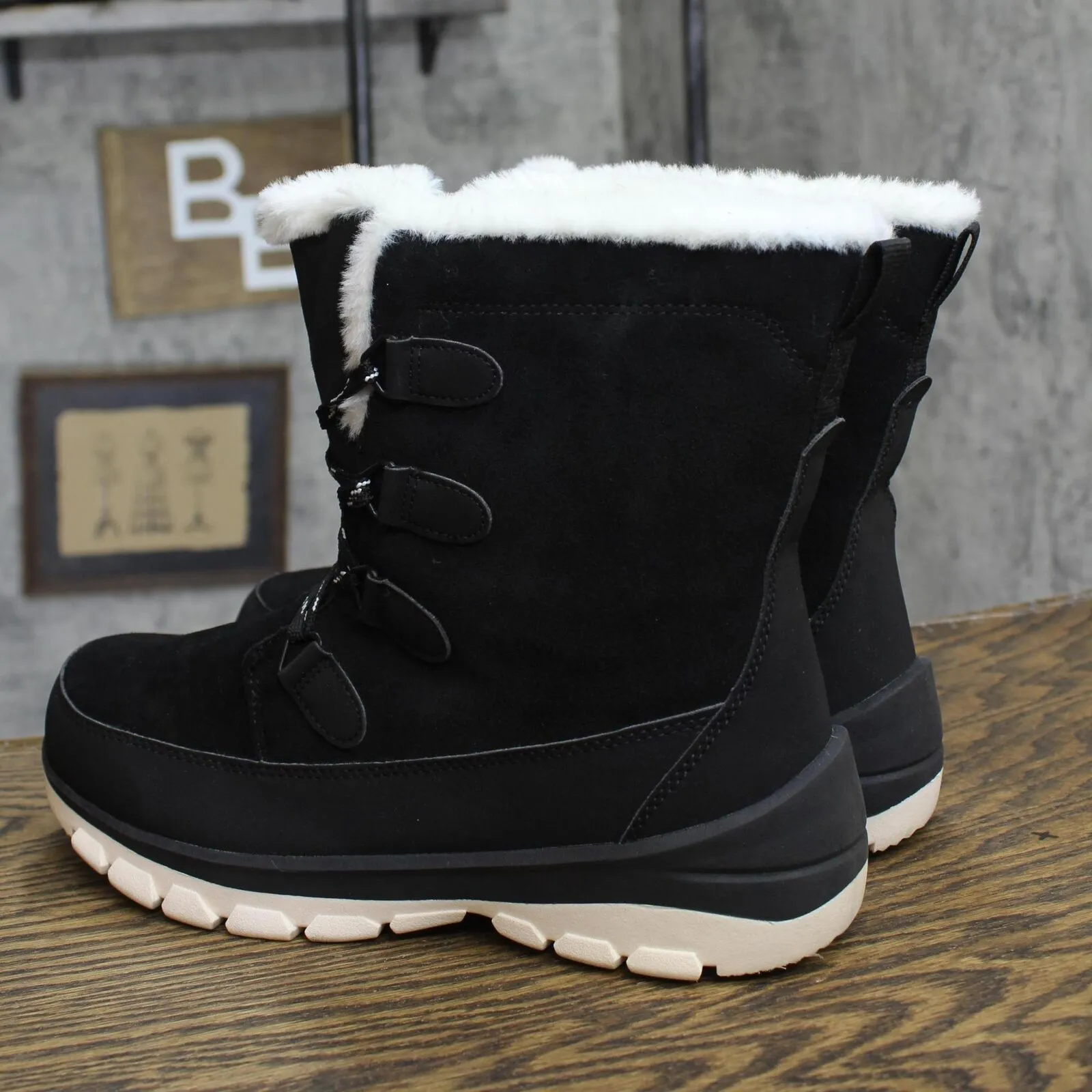 Universal Thread Women's Corie Winter Hiker Boots 88236081 Jet Black 6M