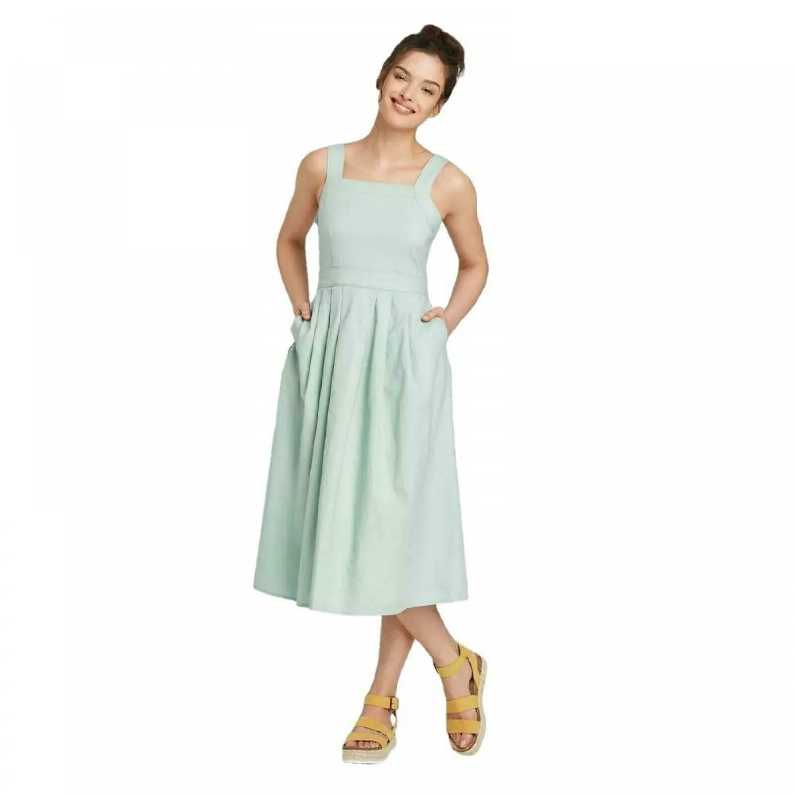Universal Thread Women's Pleated Sleeveless Midi Dress