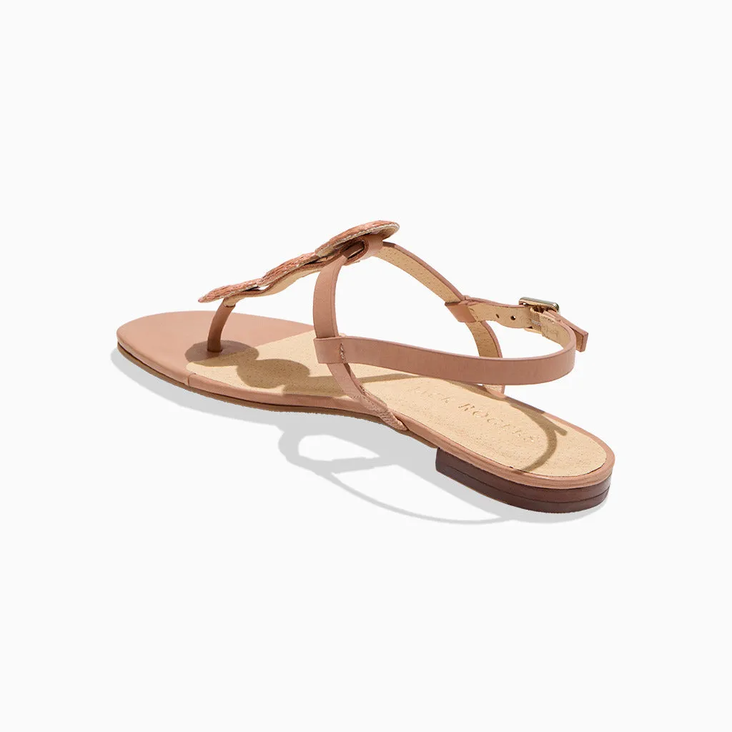 Worth Raffia Flat Sandal