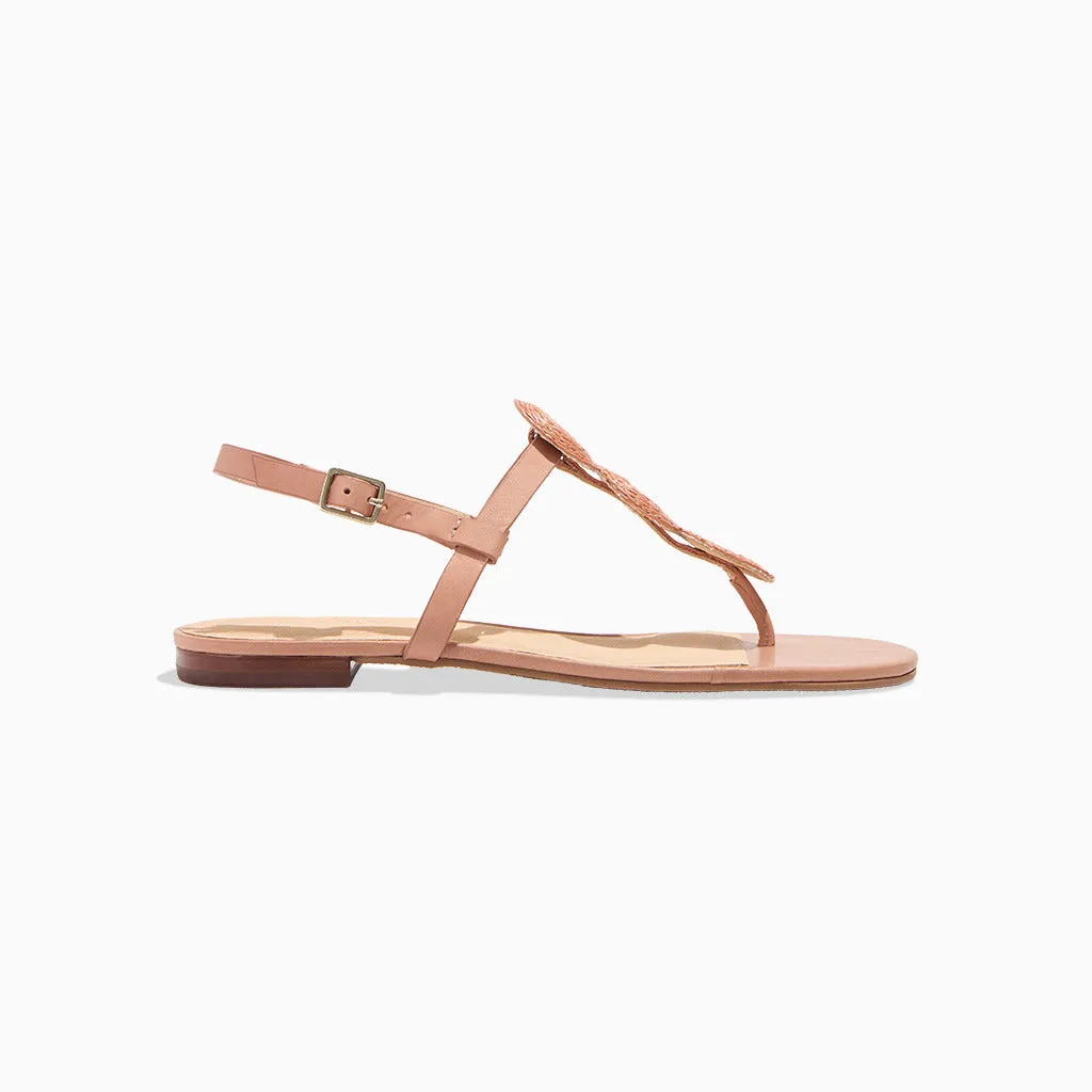 Worth Raffia Flat Sandal