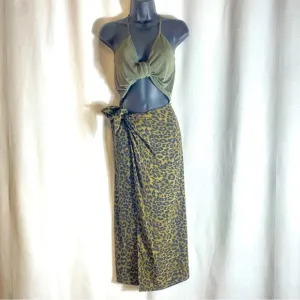 Zara Leopard Print Skirt Size M